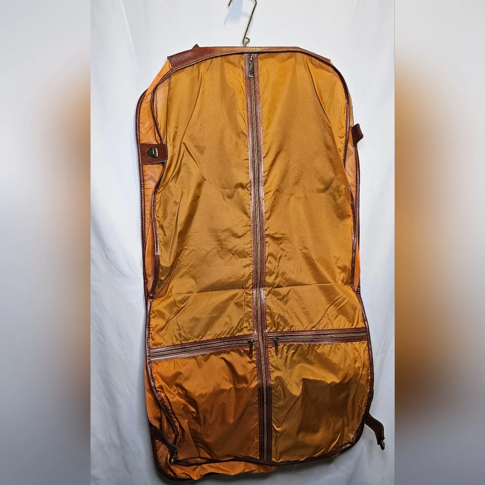 Scovill Cognac Faux Leather Garment Bag
